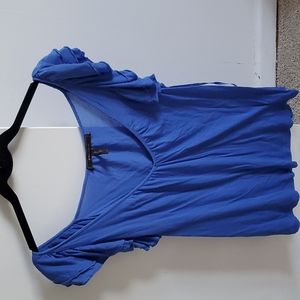 Lightweight ruffle sleeve dressy shirt